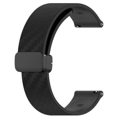 Magneettinen kelloranneke 20 mm Garmin/Huawei/Samsung Galaxy Watch silikonia Musta