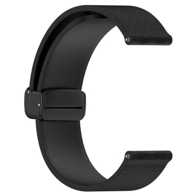 Magneettinen kelloranneke 20 mm Garmin/Huawei/Samsung Galaxy Watch silikonia Musta