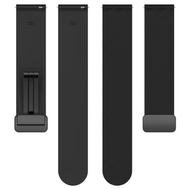 Magneettinen kelloranneke 20 mm Garmin/Huawei/Samsung Galaxy Watch silikonia Musta