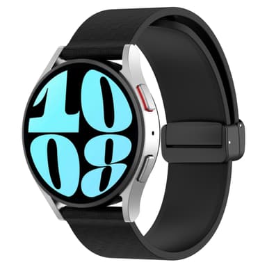 Magneettinen kelloranneke 20 mm Garmin/Huawei/Samsung Galaxy Watch silikonia Musta