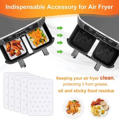 Kertakäyttöiset Air Fryer -paperivuoat 50 kpl Vaalean ruskea
