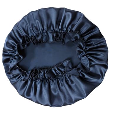 Ylellinen 30 Momme Silk -ukkulakki naisille Laivastonsininen