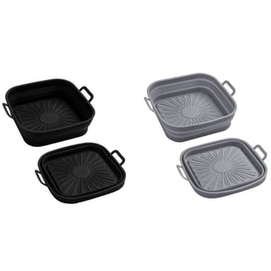 Taitettava neliö Air Fryer silikonimuotti 17,5 cm 2 kpl Monivärinen