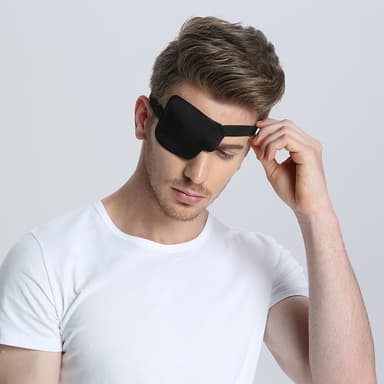3D-silmämaski oikealle silmälle tarranauhalla Musta