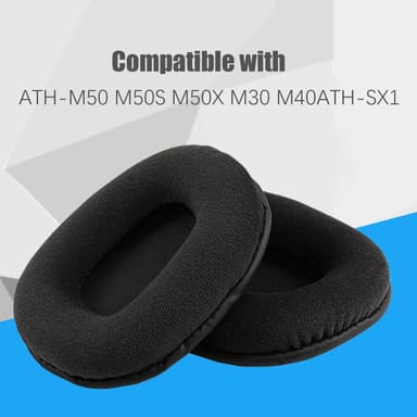 Vaihtokorvatyynyt Audio Technica ATH-M50 M50S M50X M30 M40ATH-SX1 Musta