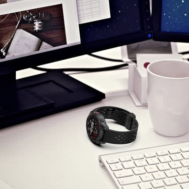 22mm silikonikellon ranneke Garmin Epix Pro 47mm/Fenix 7/Fenix 7 Prolle Musta