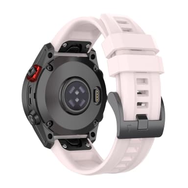 Silikoninen kellon ranneke Garmin Quatix 7 Prolle 22mm Vaaleanpunainen