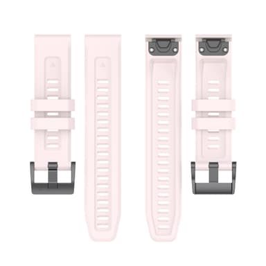 Silikoninen kellon ranneke Garmin Quatix 7 Prolle 22mm Vaaleanpunainen