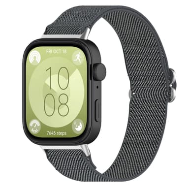 Joustava nailoninen kellohihna Huawei Watch Fit 3:lle Harmaa
