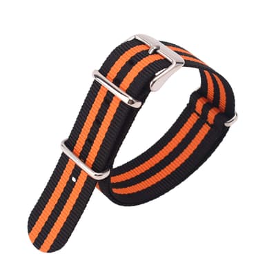 Vaihtokellon ranneke Nylon 18 mm Monivärinen