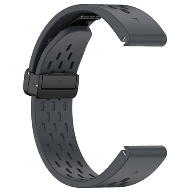 22mm silikonikellon ranneke Garmin Epix Pro 47mm/Fenix 7/Fenix 7 Prolle Tummanharmaa