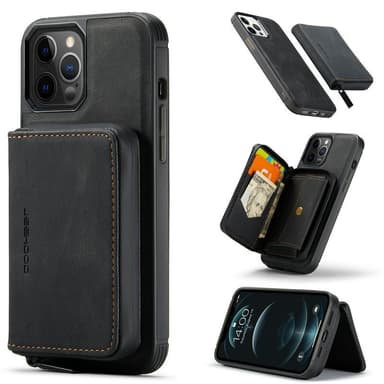 Magneettinen lompakkokotelo korttitelineellä iPhone 15 -sarjalle iPhone 15 Pro