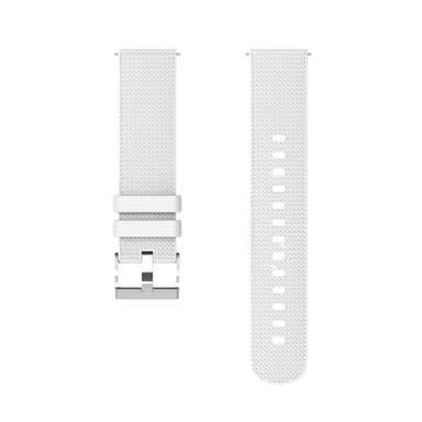 Silikoninen ruutukuvioinen kellohihna Garmin Vivoactive 4:lle 18mm Valkoinen