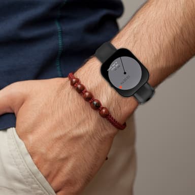 22 mm nahkainen kelloranneke CMF BY NOTHING Watch Prolle Musta