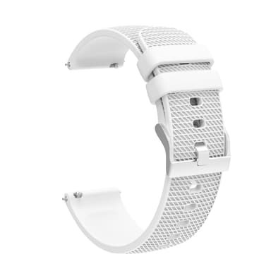 Silikoninen ruutukuvioinen kellohihna Garmin Vivoactive 4:lle 18mm Valkoinen