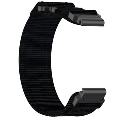 22 mm kellon ranneke Garmin Quatix 7 Pro/FeniX/Fenix‐6/Fenix‐5 Size M Nylon Musta