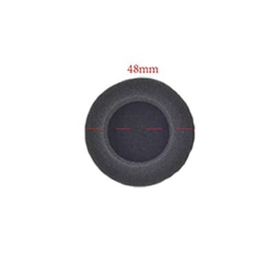 5 paria korvakuulokkeiden vaihtopehmeitä korvatyynyjä, useita kokoja Musta 48mm