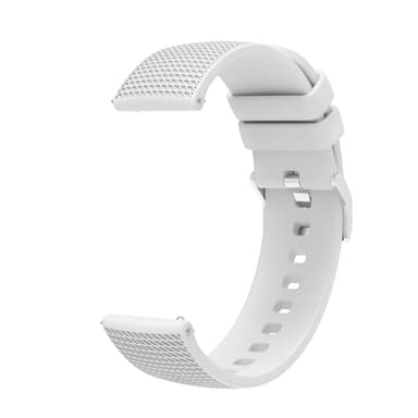 Silikoninen ruutukuvioinen kellohihna Garmin Vivoactive 4:lle 18mm Valkoinen