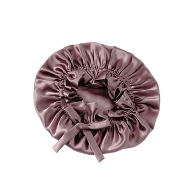 Ylellinen kaksikerroksinen 16 Momme Silk -ukkulakki Vaaleanpunainen