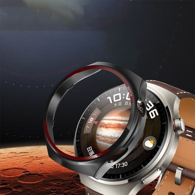 Huawei Watch 4 Pro PC kotelo näytönsuojalla - musta