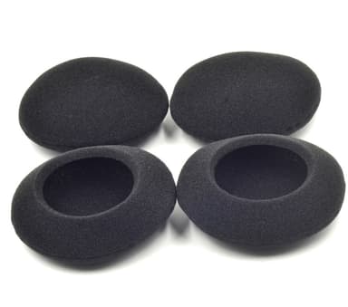 5 paria korvakuulokkeiden vaihtopehmeitä korvatyynyjä, useita kokoja Musta 48mm
