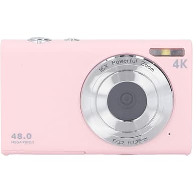 Digikamera 48MP 2,7K FHD 16X digitaalinen zoom 2,88 tuuman näyttö Vaaleanpunainen