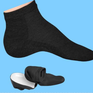Heel Lift pohjalliset - 3,5 cm Korkeuslisäys Musta