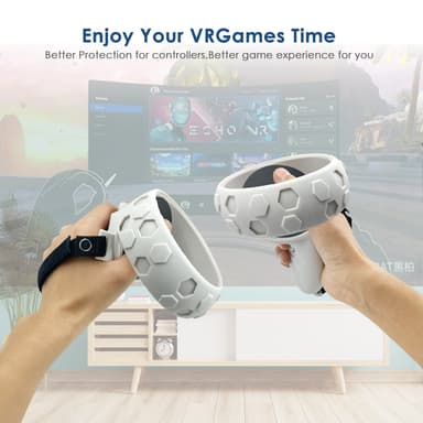 Silikonikahvan kansi Oculus Quest 2:lle Valkoinen