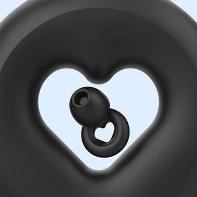 Melua vaimentavat korvatulpat sydämenmuotoisella koukulla 1 pari Musta