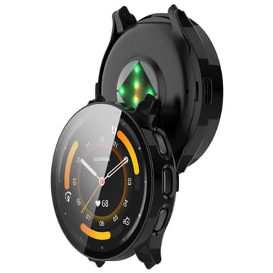 Älykellokotelo näytönsuojalla Musta  Garmin Venu 3