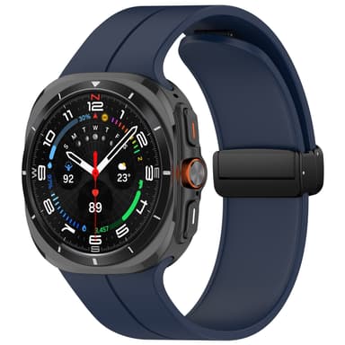Kellon ranneke magneettisoljella, Samsung Watch Ultra 24mm Sininen