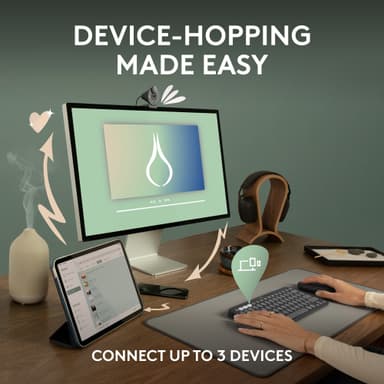 Logitech Pebble Keys 2 K380s langaton näppäimistö (valkoinen)
