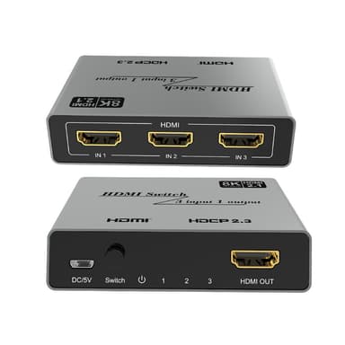 3 in 1 -lähtö HDMI-kytkin 4K 30Hz