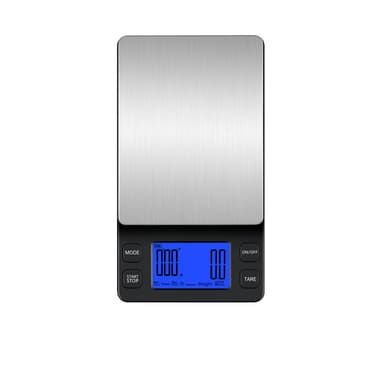 2kg/0.1g ladattava ja kannettava vaaka Musta