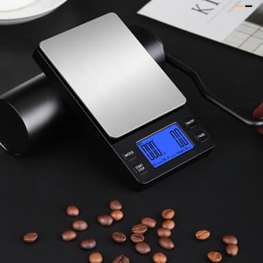 2kg/0.1g ladattava ja kannettava vaaka Musta