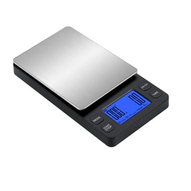 2kg/0.1g ladattava ja kannettava vaaka Musta
