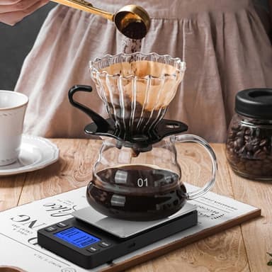 2kg/0.1g ladattava ja kannettava vaaka Musta