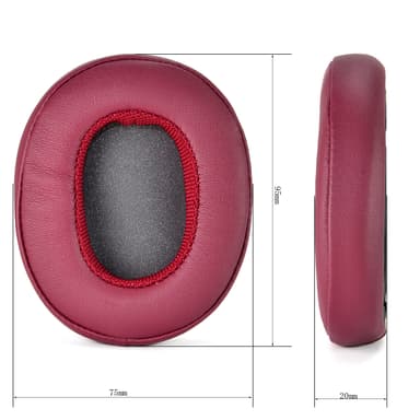 Vaihtokorvatyynyt Skullcandy Crusher Wirelessille/Crusher ANC/Hesh3, 2 kpl Tummanpunainen
