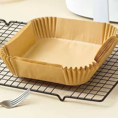 Air Fryer kertakäyttöpaperi rasvakeittimiin 16 cm 100 kpl Luonto