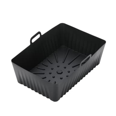 2-pack Air fryer säiliö uunikintailla silikoni Musta