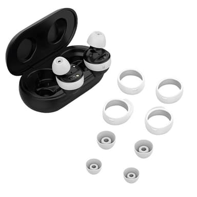 4 paria silikonisia korvatulppia Samsung Galaxy Buds SM-R170:lle Valkoinen
