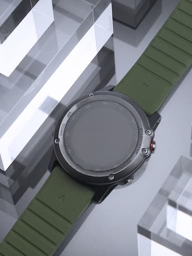 Magneettinen kellon ranneke silikonista Garminille 22 mm ruohon väri