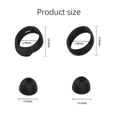 4 paria silikonisia korvatulppia Samsung Galaxy Buds SM-R170:lle Valkoinen