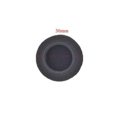 5 paria korvakuulokkeiden vaihtopehmeitä korvatyynyjä, useita kokoja Musta 50mm