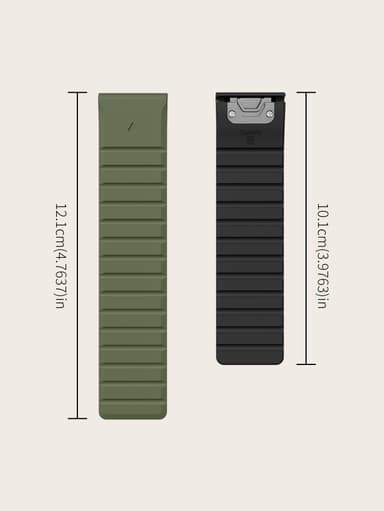 Magneettinen kellon ranneke silikonista Garminille 22 mm ruohon väri