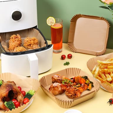 Air Fryer kertakäyttöpaperi 50 kpl Luonto 20 cm