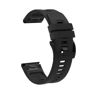 Silikoni kellohihna Garmin Fenix 7x:lle Musta