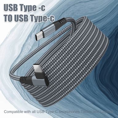 USB-C-laturi kulmaliittimellä 60 W pikalataus Harmaa 2 m