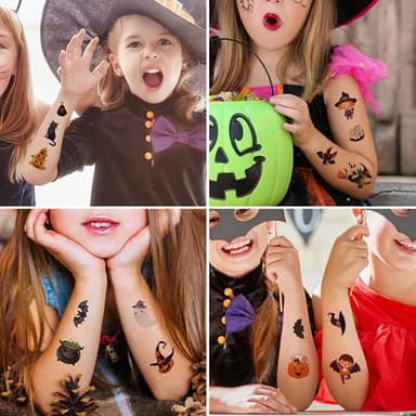 Väliaikaiset tatuoinnit Halloweeniin 10 arkkia Monivärinen