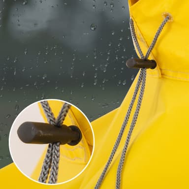 Pyöräilysadeponcho heijastavalla raidalla Tummansininen 7XL